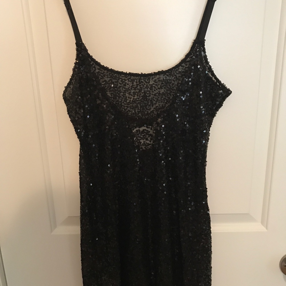 Free People Black Sequin Slip - Picture 4 of 5